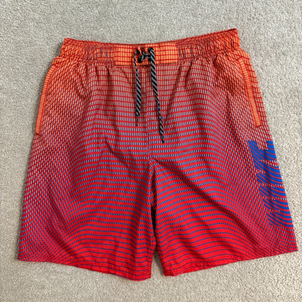 Nike Swim‎ Trunks Men's Shorts  Drawstring colorful geometric L